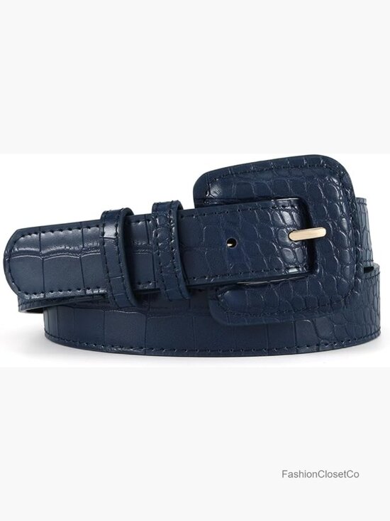 Faux Leather Waist Belt with Covered Buckle for Jeans Dresses main image 6